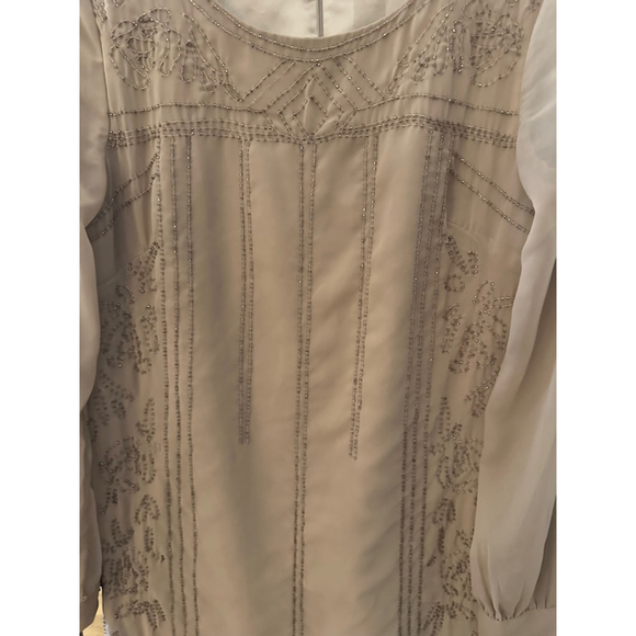 Women's Gianni Bini Beige Shift Dress Size 2 - Picture 5 of 6